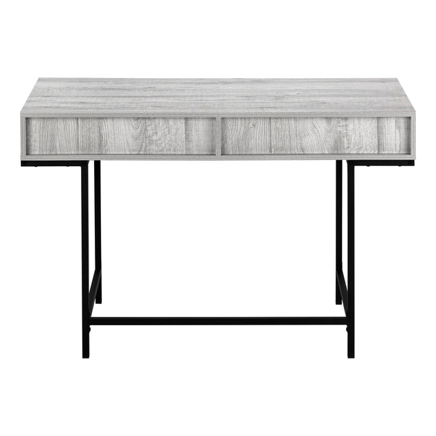 I 7553 Computer Desk - 48"L / Grey / Black Metal - Furniture Depot