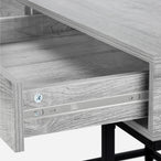 I 7553 Computer Desk - 48"L / Grey / Black Metal - Furniture Depot