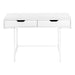 I 7554 Computer Desk - 48"L / White / White Metal - Furniture Depot