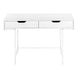 I 7554 Computer Desk - 48"L / White / White Metal - Furniture Depot