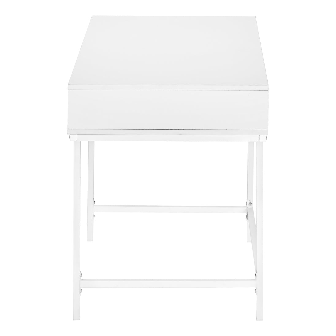 I 7554 Computer Desk - 48"L / White / White Metal - Furniture Depot