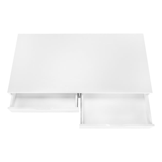 I 7554 Computer Desk - 48"L / White / White Metal - Furniture Depot