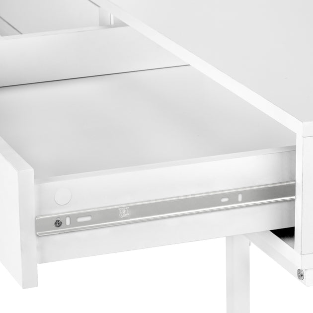 I 7554 Computer Desk - 48"L / White / White Metal - Furniture Depot