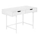 I 7554 Computer Desk - 48"L / White / White Metal - Furniture Depot