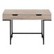 I 7555 Computer Desk - 48"L / Dark Taupe / Black Metal - Furniture Depot (7881391603960)