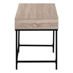 I 7555 Computer Desk - 48"L / Dark Taupe / Black Metal - Furniture Depot (7881391603960)
