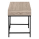 I 7555 Computer Desk - 48"L / Dark Taupe / Black Metal - Furniture Depot (7881391603960)