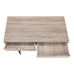 I 7555 Computer Desk - 48"L / Dark Taupe / Black Metal - Furniture Depot (7881391603960)