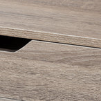 I 7555 Computer Desk - 48"L / Dark Taupe / Black Metal - Furniture Depot (7881391603960)