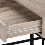 I 7555 Computer Desk - 48"L / Dark Taupe / Black Metal - Furniture Depot (7881391603960)