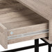 I 7555 Computer Desk - 48"L / Dark Taupe / Black Metal - Furniture Depot (7881391603960)