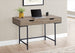 I 7555 Computer Desk - 48"L / Dark Taupe / Black Metal - Furniture Depot (7881391603960)