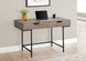 I 7555 Computer Desk - 48"L / Dark Taupe / Black Metal - Furniture Depot (7881391603960)