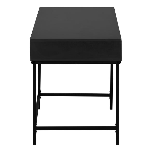 I 7556 Computer Desk - 48"L / Black / Black Metal - Furniture Depot (7881391702264)