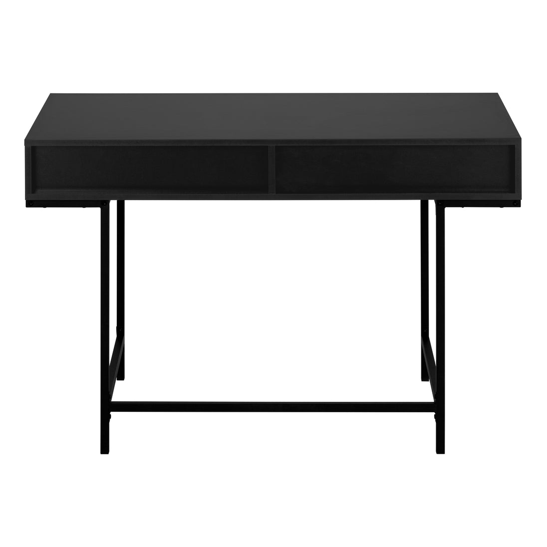 I 7556 Computer Desk - 48"L / Black / Black Metal - Furniture Depot (7881391702264)