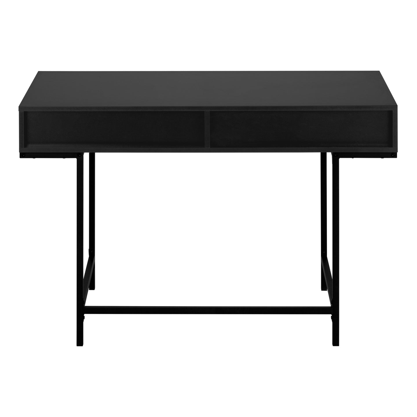 I 7556 Computer Desk - 48"L / Black / Black Metal - Furniture Depot (7881391702264)