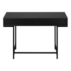 I 7556 Computer Desk - 48"L / Black / Black Metal - Furniture Depot (7881391702264)