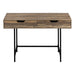 I 7557 Computer Desk - 48"L / Brown Reclaimed Wood / Black Metal - Furniture Depot