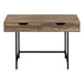 I 7557 Computer Desk - 48"L / Brown Reclaimed Wood / Black Metal - Furniture Depot