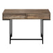 I 7557 Computer Desk - 48"L / Brown Reclaimed Wood / Black Metal - Furniture Depot