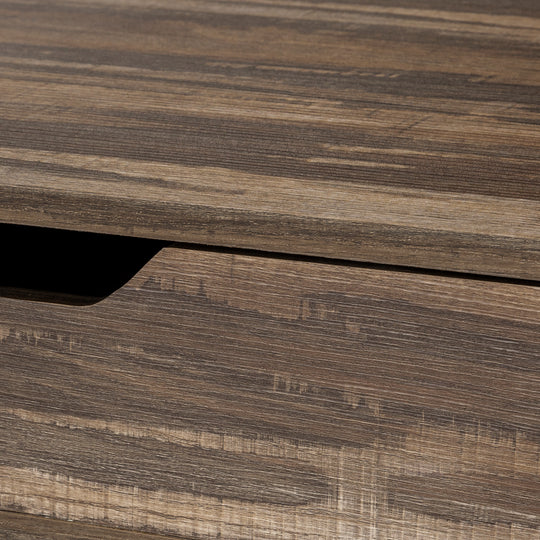 I 7557 Computer Desk - 48"L / Brown Reclaimed Wood / Black Metal - Furniture Depot
