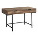 I 7557 Computer Desk - 48"L / Brown Reclaimed Wood / Black Metal - Furniture Depot