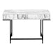 I 7558 Computer Desk - 48"L / White Marble-Look / Black Metal - Furniture Depot (7881391800568)