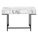 I 7558 Computer Desk - 48"L / White Marble-Look / Black Metal - Furniture Depot (7881391800568)