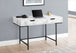 I 7558 Computer Desk - 48"L / White Marble-Look / Black Metal - Furniture Depot (7881391800568)