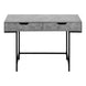 I 7559 Computer Desk - 48"L / Grey Stone-Look / Black Metal - Furniture Depot