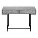 I 7559 Computer Desk - 48"L / Grey Stone-Look / Black Metal - Furniture Depot