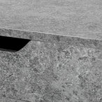 I 7559 Computer Desk - 48"L / Grey Stone-Look / Black Metal - Furniture Depot