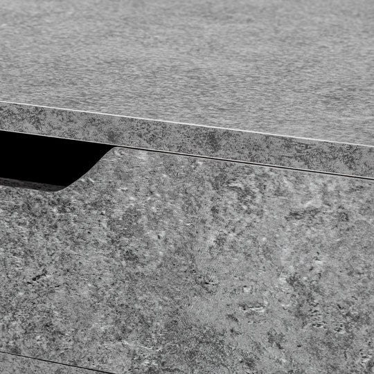 I 7559 Computer Desk - 48"L / Grey Stone-Look / Black Metal - Furniture Depot
