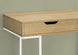 I 7569 Computer Desk - 48"L / Natural / White Metal - Furniture Depot