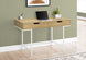 I 7569 Computer Desk - 48"L / Natural / White Metal - Furniture Depot