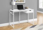 I 7570 Computer Desk - 42"L / White / White Metal - Furniture Depot (7881141453048)