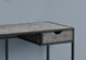 I 7573 Computer Desk - 42"L / Grey Stone-Look / Black Metal - Furniture Depot