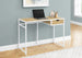 I 7575 Computer Desk - 42"L / Natural / White Metal - Furniture Depot
