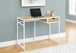 I 7575 Computer Desk - 42"L / Natural / White Metal - Furniture Depot