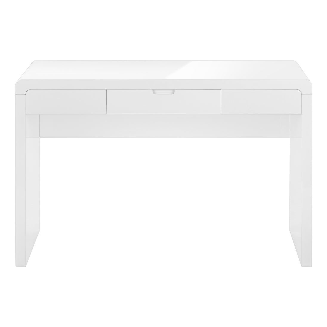I 7580 Computer Desk - 48"L / High Glossy White / Storage Drawer - Furniture Depot