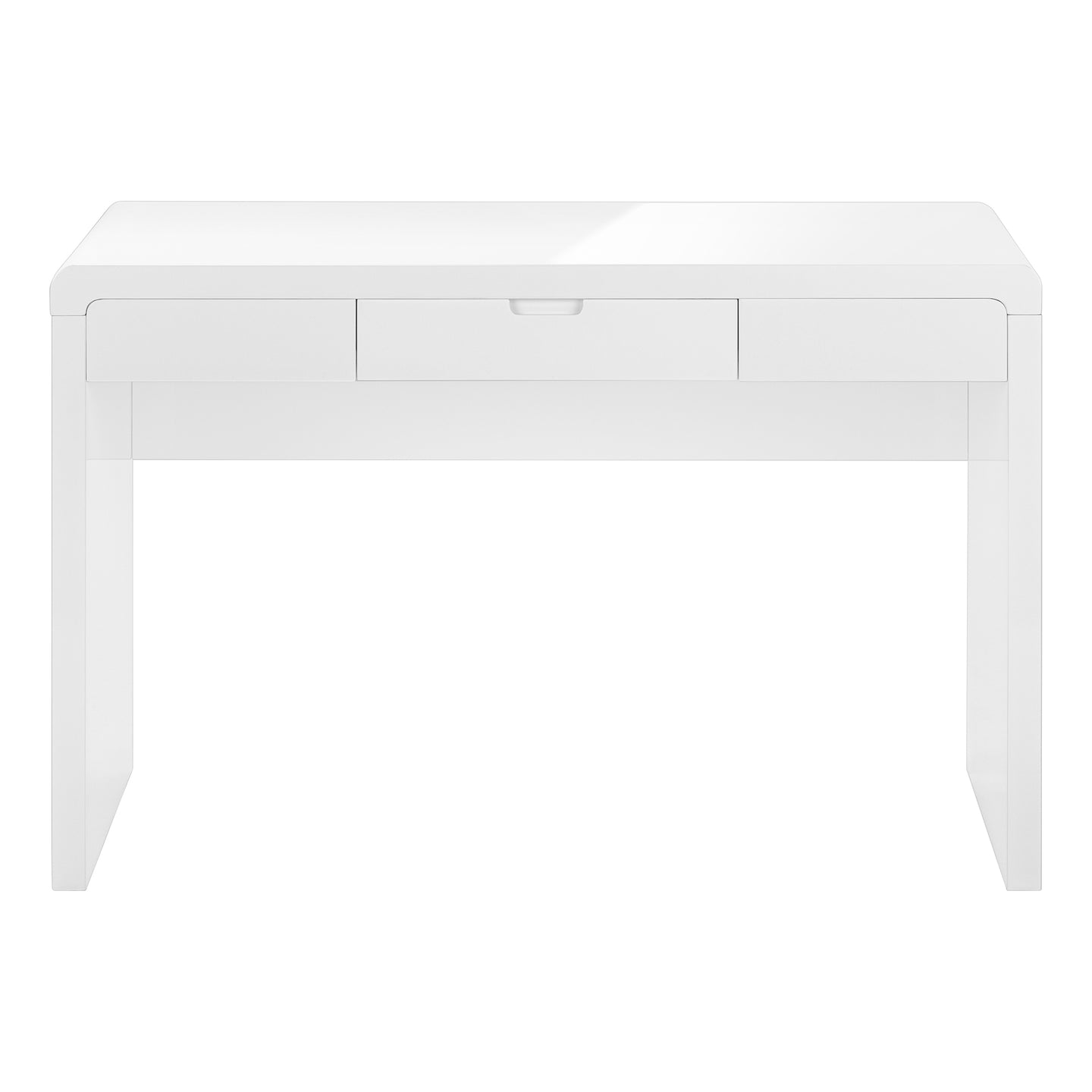 I 7580 Computer Desk - 48"L / High Glossy White / Storage Drawer - Furniture Depot