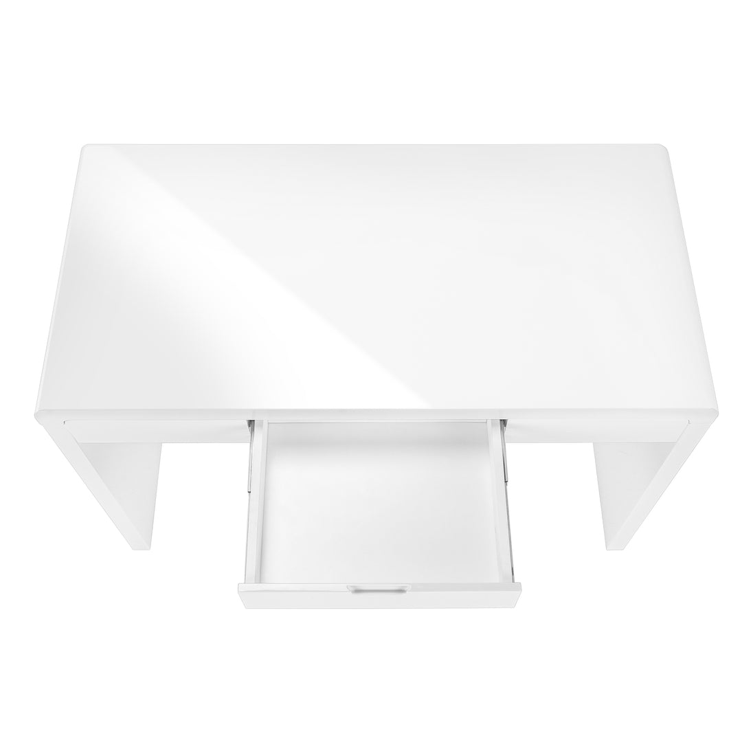I 7580 Computer Desk - 48"L / High Glossy White / Storage Drawer - Furniture Depot