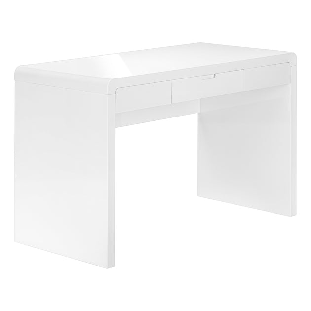 I 7580 Computer Desk - 48"L / High Glossy White / Storage Drawer - Furniture Depot