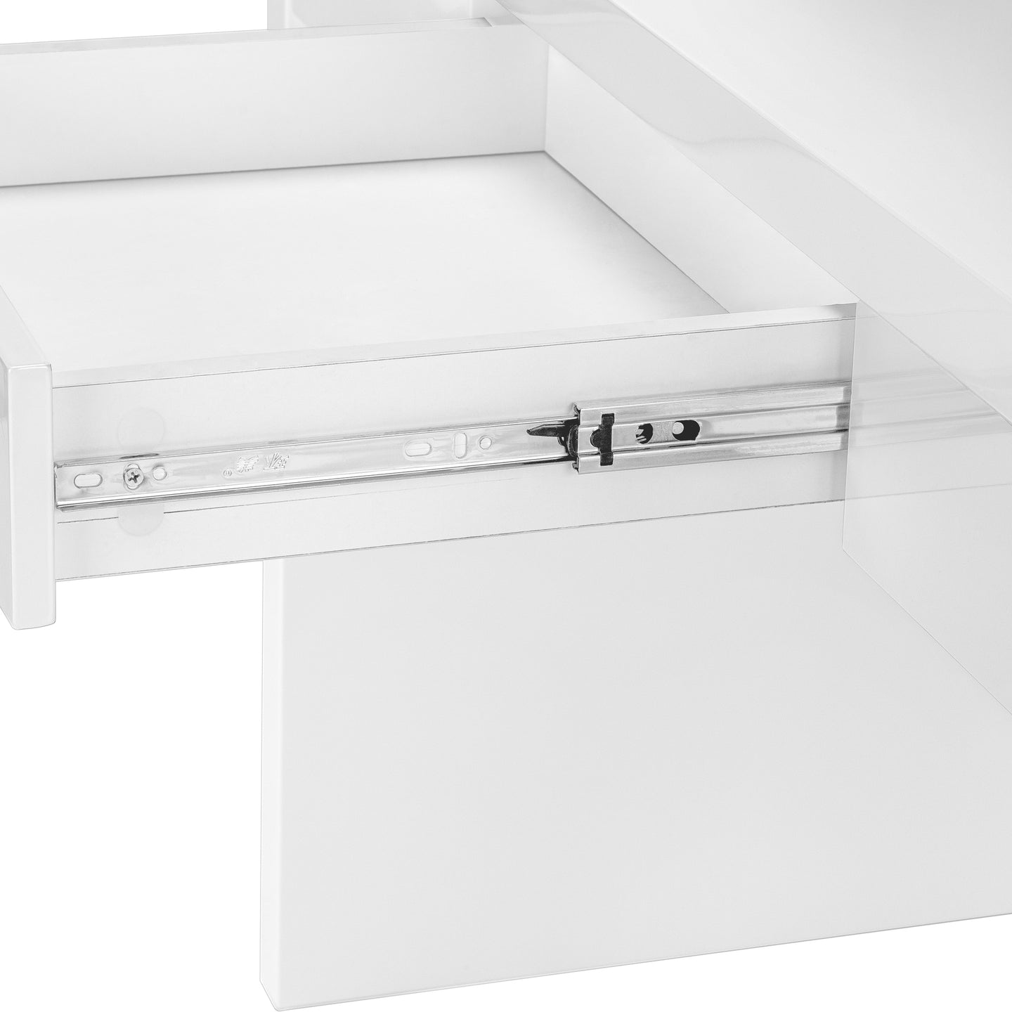 I 7580 Computer Desk - 48"L / High Glossy White / Storage Drawer - Furniture Depot