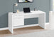 I 7581 Computer Desk - 60"L / High Glossy White L/R Face Drawer - Furniture Depot