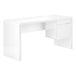 I 7581 Computer Desk - 60"L / High Glossy White L/R Face Drawer - Furniture Depot