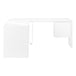 I 7582 Computer Desk - 72"L / High Glossy White Left/ Right Face - Furniture Depot