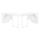 I 7582 Computer Desk - 72"L / High Glossy White Left/ Right Face - Furniture Depot