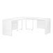 I 7582 Computer Desk - 72"L / High Glossy White Left/ Right Face - Furniture Depot