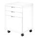 I 7583 Filing Cabinet - 3 Drawer / High Glossy White / Castors - Furniture Depot